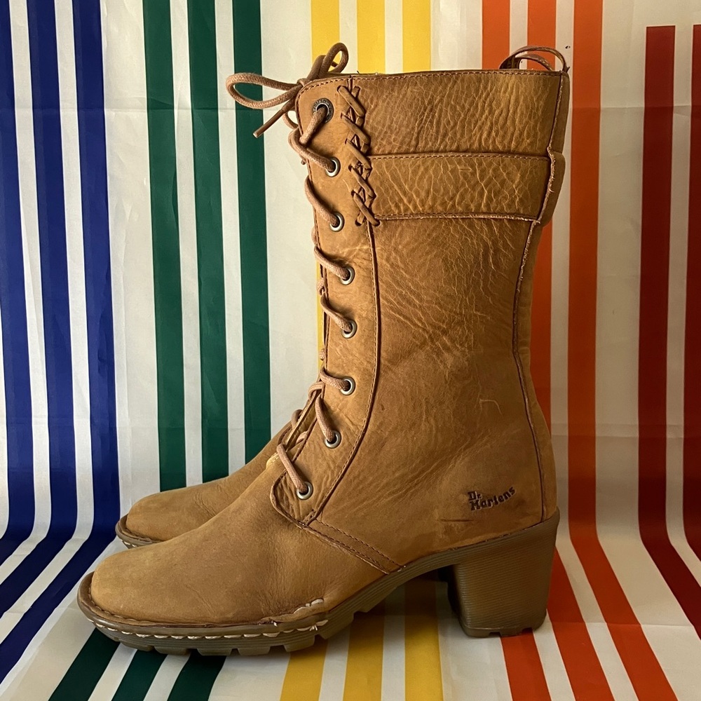 *RARE* Vintage Dr. Martens Lace-up Mid-calf Combat Boots | Women's 8